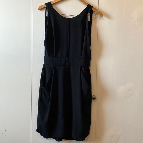 Wilfred Silk Backless Deep V Dress - Two - Picture 2 of 3
